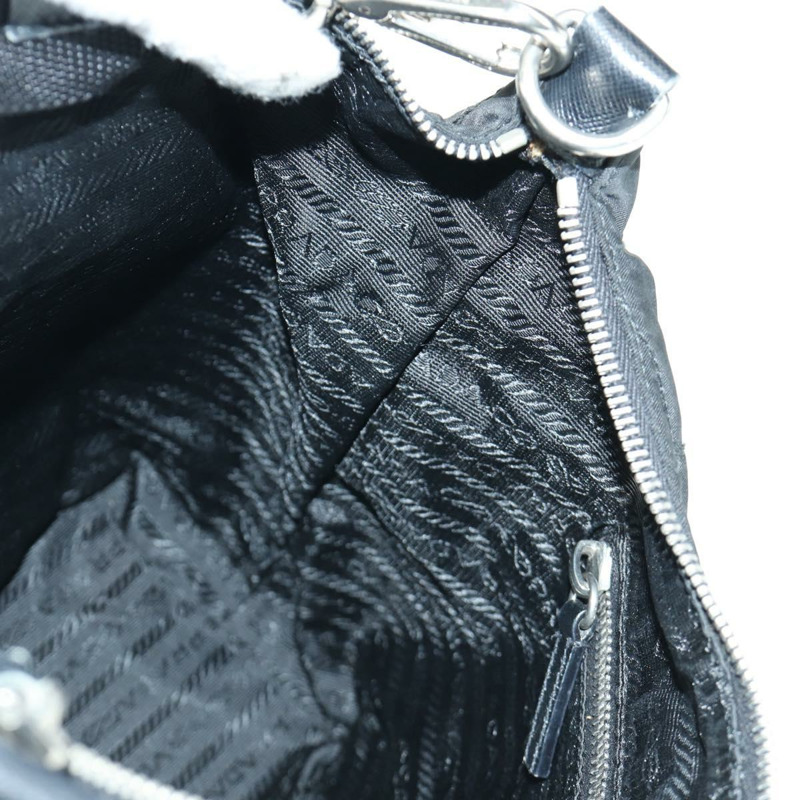 【日本直送】PRADA 絎縫單肩包 尼龍 黑色 銀色 正品 172951V-18