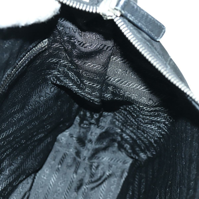 【日本直送】PRADA 絎縫單肩包 尼龍 黑色 銀色 正品 172951V-19