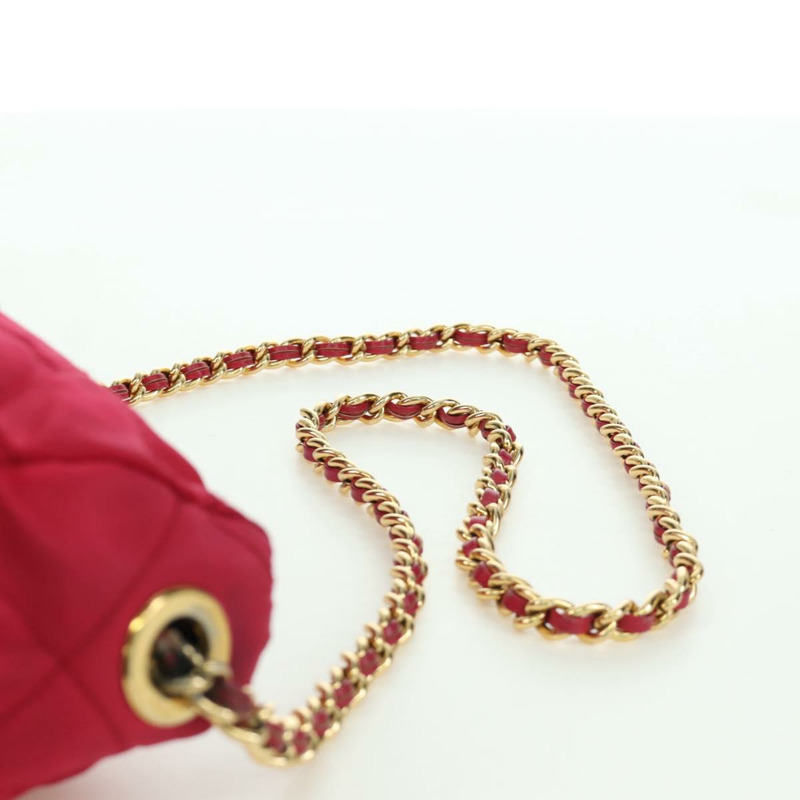 【日本直送】PRADA 尼龍粉紅金色鏈條單肩包 Auth 166995A-7