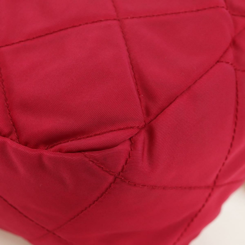 【日本直送】PRADA 尼龍粉紅金色鏈條單肩包 Auth 166995A-10