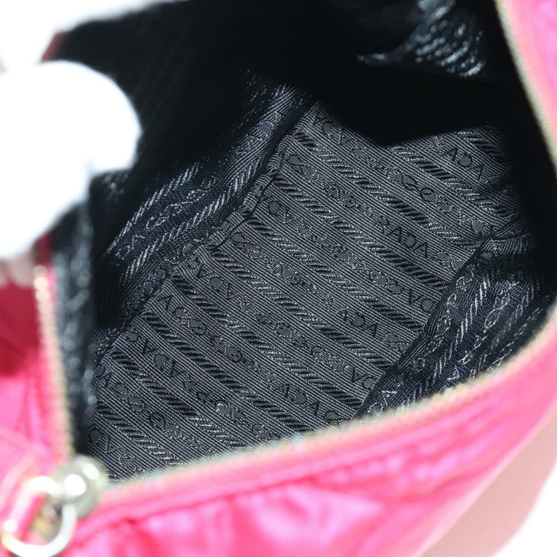 【日本直送】PRADA 尼龍粉紅金色鏈條單肩包 Auth 166995A-17