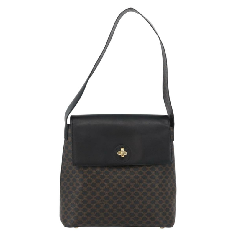 【日本直送】CELINE Macadam帆布肩背包 PVC皮革 黑色 金色 正品 171442V-1