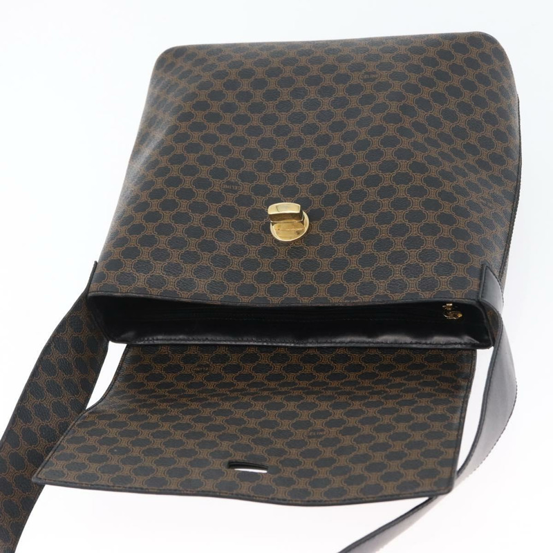 【日本直送】CELINE Macadam帆布肩背包 PVC皮革 黑色 金色 正品 171442V-14