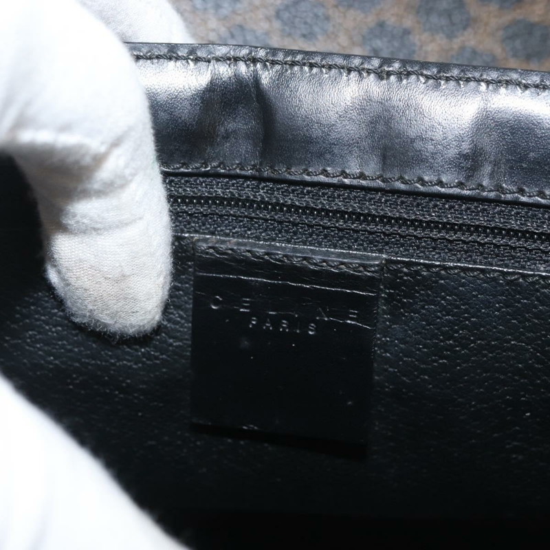 【日本直送】CELINE Macadam帆布肩背包 PVC皮革 黑色 金色 正品 171442V-15