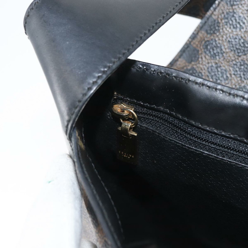 【日本直送】CELINE Macadam帆布肩背包 PVC皮革 黑色 金色 正品 171442V-19