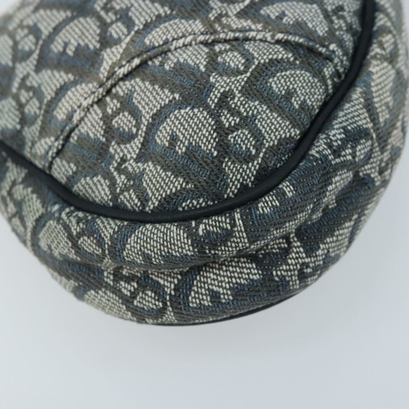 【日本直送】Christian Dior Trotter帆布馬鞍配件包 PVC海軍藍金色 正品 171444A-10