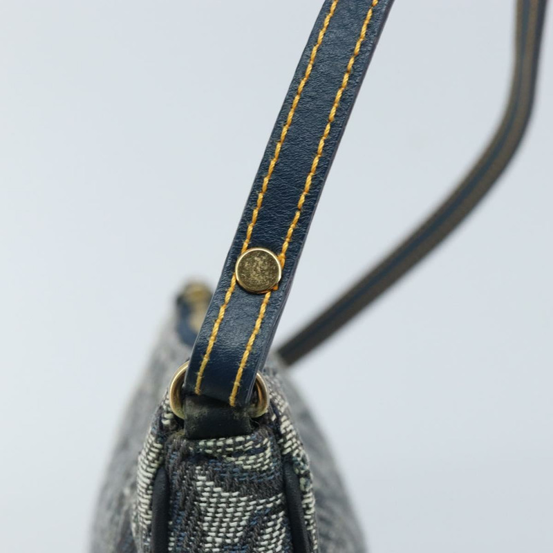 【日本直送】Christian Dior Trotter帆布馬鞍配件包 PVC海軍藍金色 正品 171444A-13