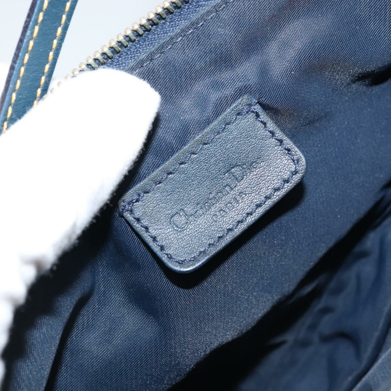 【日本直送】Christian Dior Trotter帆布馬鞍配件包 PVC海軍藍金色 正品 171444A-15
