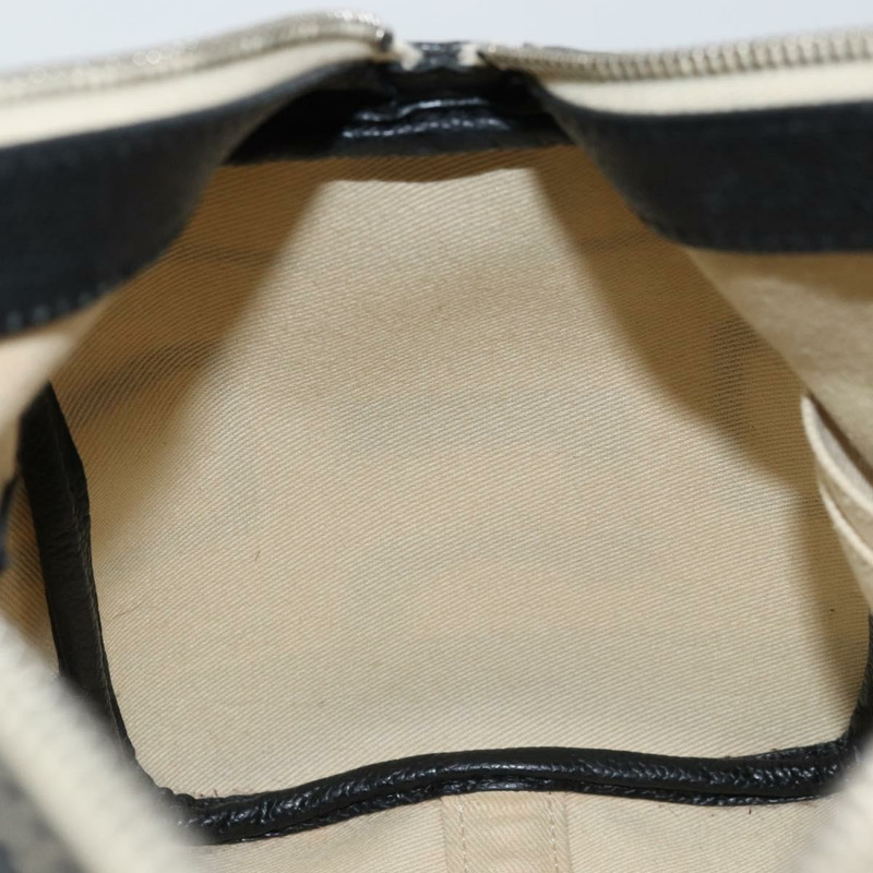 【日本直送】香奈兒中央車站波士頓包 PVC 皮革 黑色 米色 CC 標誌 正品 171456A-20