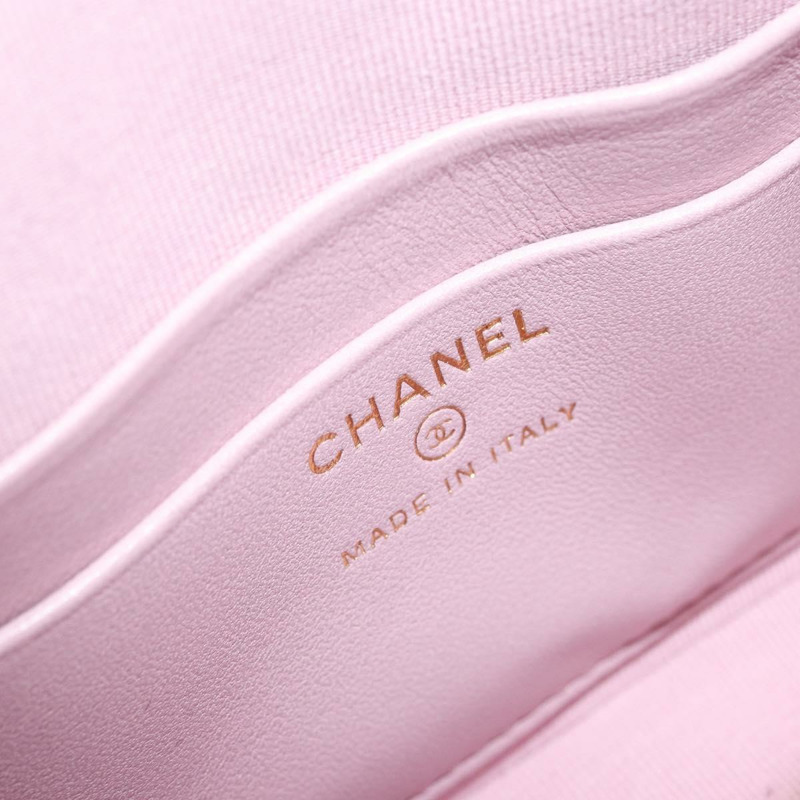 【日本直送】香奈兒鏈絎縫肩背包，粉紅色斜紋軟呢，銀色雙C標誌，正品編號171468SAM-15