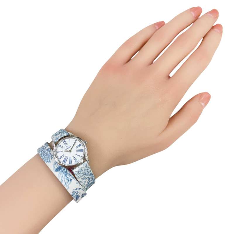 歐米茄碟飛系列迷你珍寶腕錶，不鏽鋼材質，型號42817266004001，石英機芯，女士款，二手，茹伊印花-1