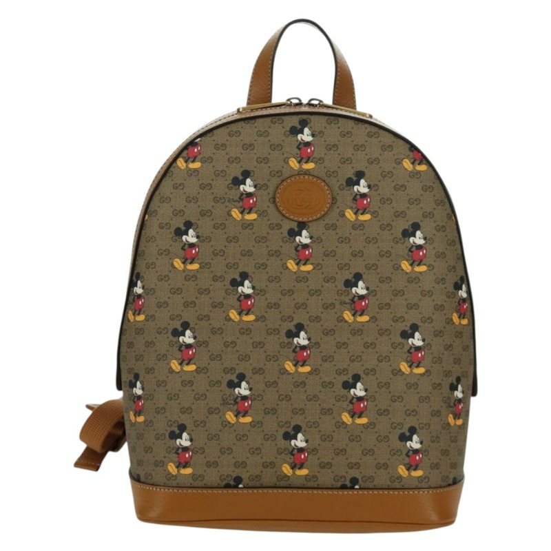 【日本直送】GUCCI Micro GG Supreme Disney 雙肩包 PVC 米色 金色 552884 正品 171451SAM-1