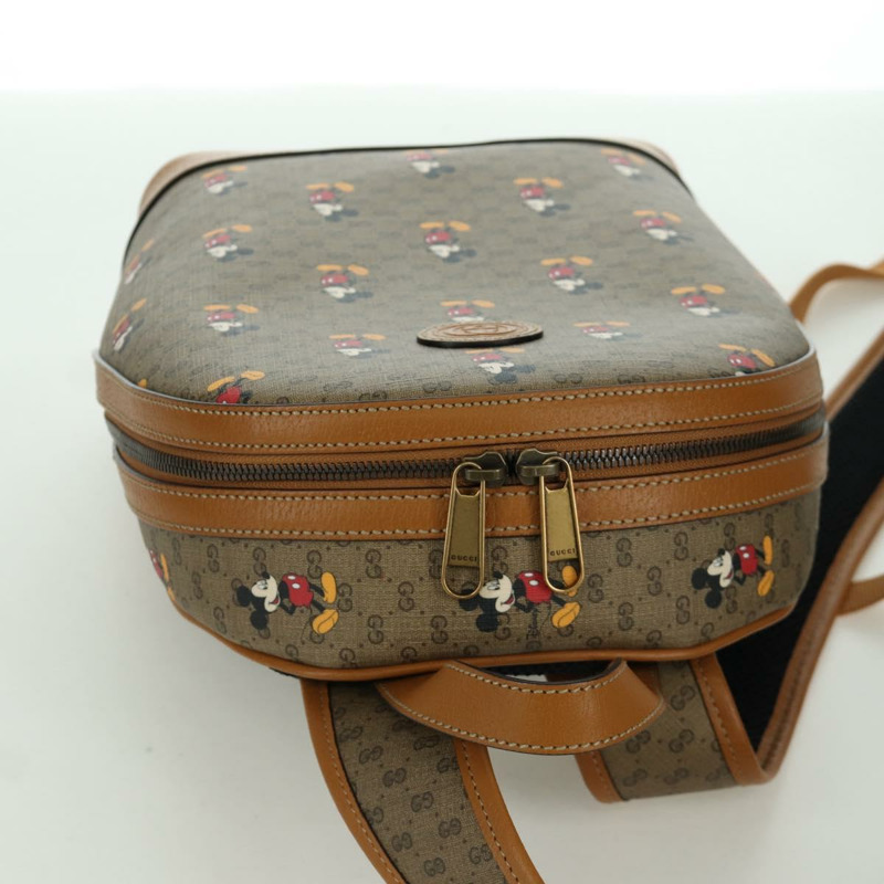 【日本直送】GUCCI Micro GG Supreme Disney 雙肩包 PVC 米色 金色 552884 正品 171451SAM-5