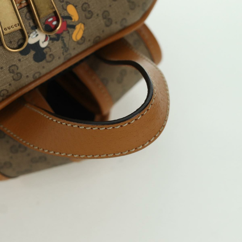 【日本直送】GUCCI Micro GG Supreme Disney 雙肩包 PVC 米色 金色 552884 正品 171451SAM-8