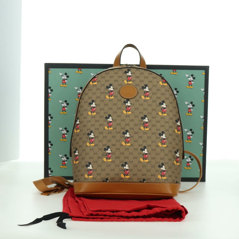 【日本直送】GUCCI Micro GG Supreme Disney 雙肩包 PVC 米色 金色 552884 正品 171451SAM-25