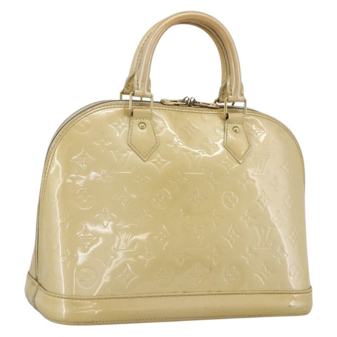 路易威登 Monogram Vernis Alma PM 手提包 Broncorail M91445 LV Auth LNZ034