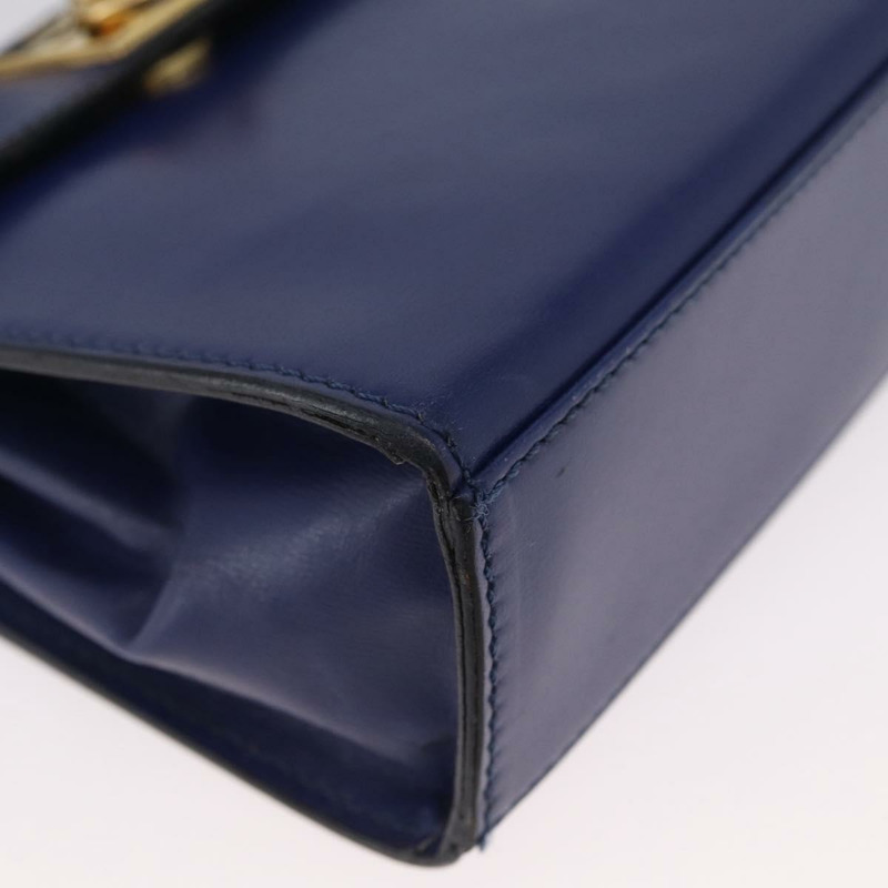 【日本直送】CELINE 手提包 皮革 兩用 藍色 金色 正品 LNZ339V-11