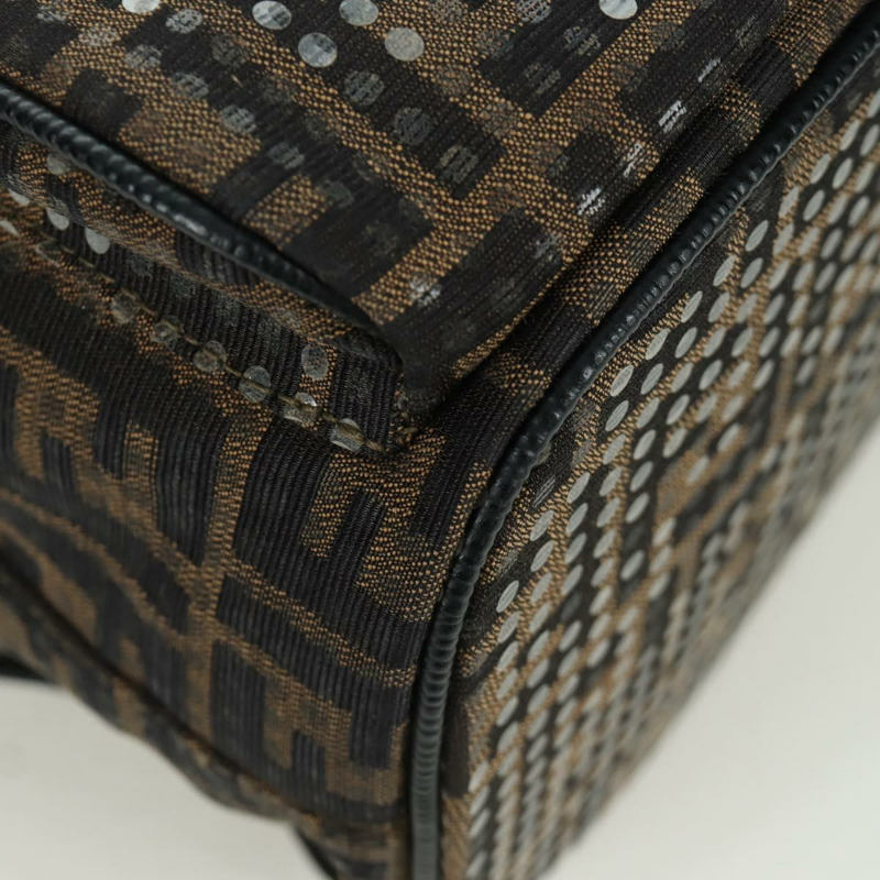 【日本直送】FENDI Zucca帆布雙肩包 棕色 金色 黑色 正品 168310SAV-12