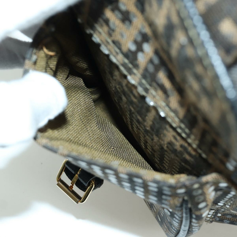 【日本直送】FENDI Zucca帆布雙肩包 棕色 金色 黑色 正品 168310SAV-19