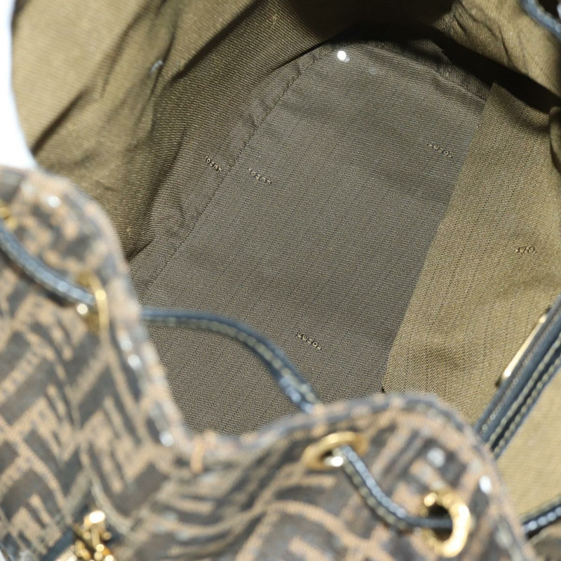 【日本直送】FENDI Zucca帆布雙肩包 棕色 金色 黑色 正品 168310SAV-24