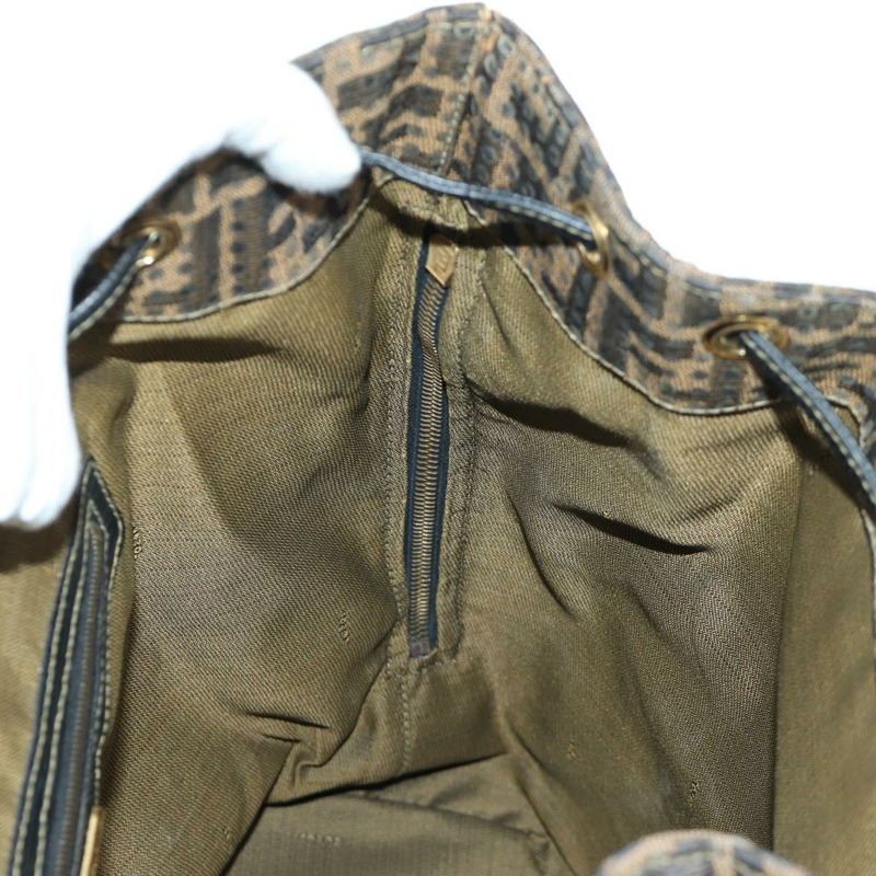 【日本直送】FENDI Zucca帆布雙肩包 棕色 金色 黑色 正品 168310SAV-26