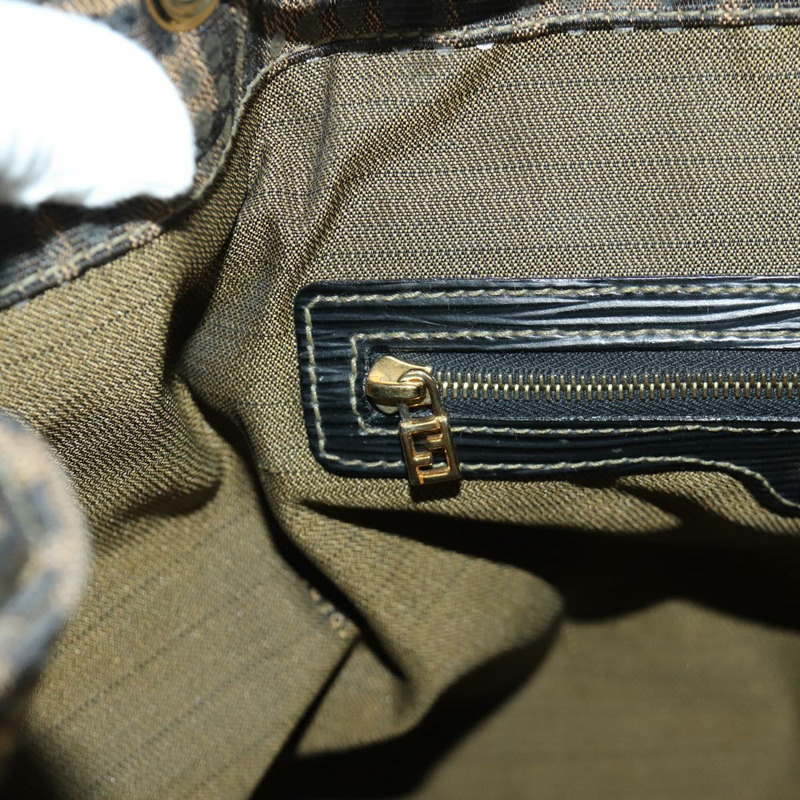 【日本直送】FENDI Zucca帆布雙肩包 棕色 金色 黑色 正品 168310SAV-27
