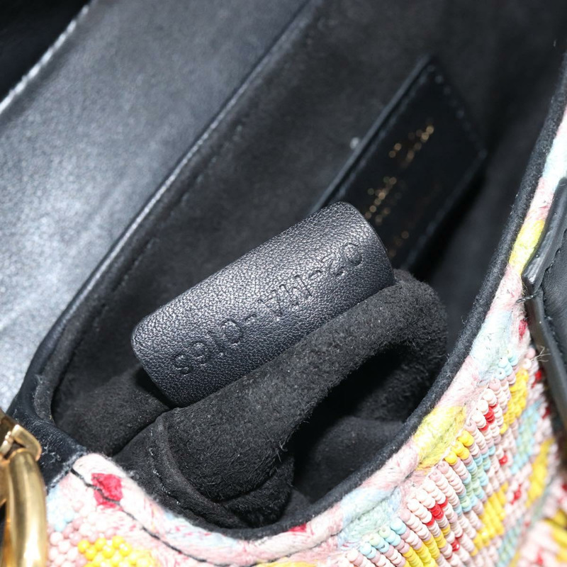 【日本直送】Christian Dior 串珠馬鞍包帆布多色金色正品 171485SM-20