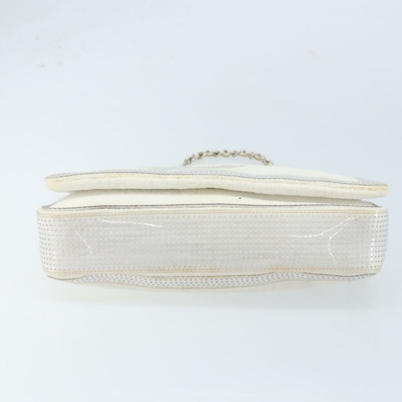 【日本直送】香奈兒鏈單背包 白色 銀色 CC 標誌 Auth 171518A-8