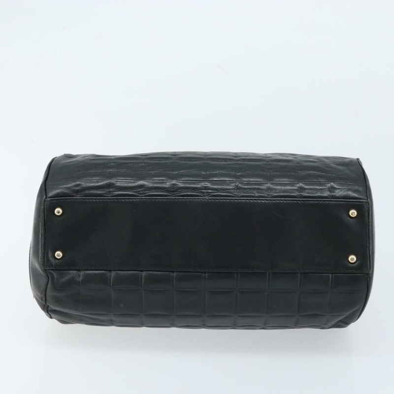 【日本直送】香奈兒 Choco Bar 手袋，羊皮材質，黑色，金色雙C標誌，正品編號 171545V-8