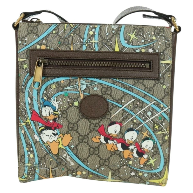 【日本直送】GUCCI GG Supreme 單肩包 PVC 米色 金色 645054 正品 166229SAM-1