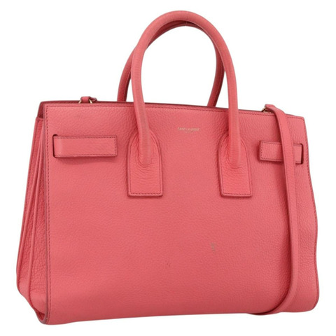 SAINT LAURENT Sac De Jules 小號皮革雙肩包 粉金配色 324823 正品 ka2795A