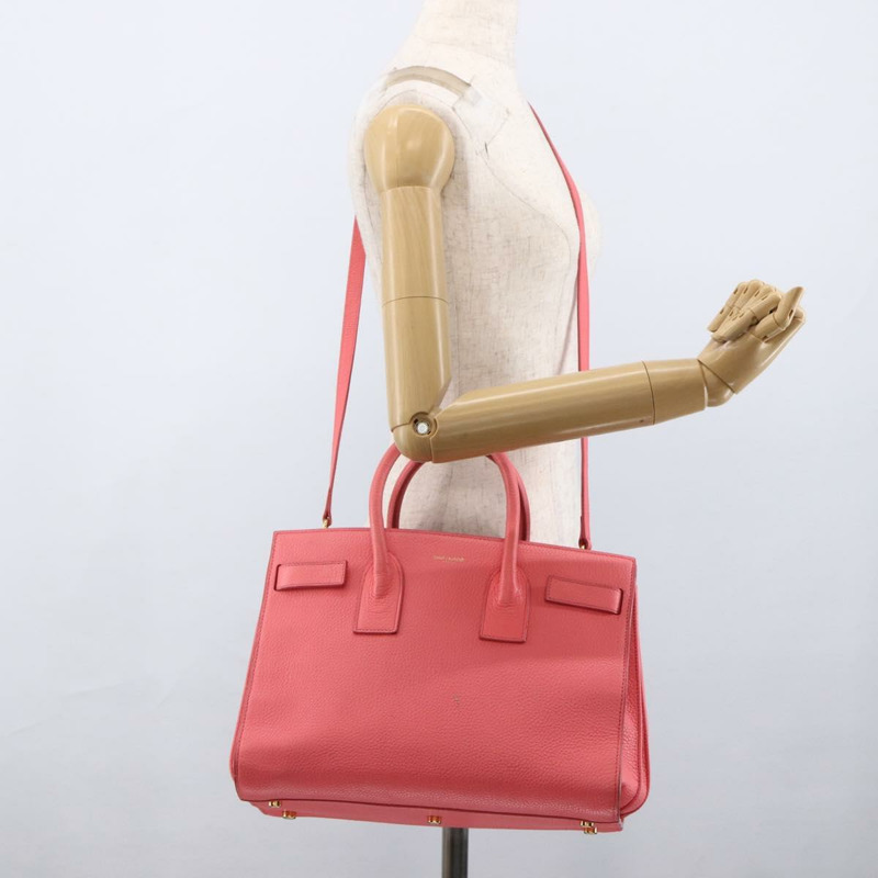 【日本直送】SAINT LAURENT Sac De Jules 小號皮革雙肩包 粉金配色 324823 正品 ka2795A-25