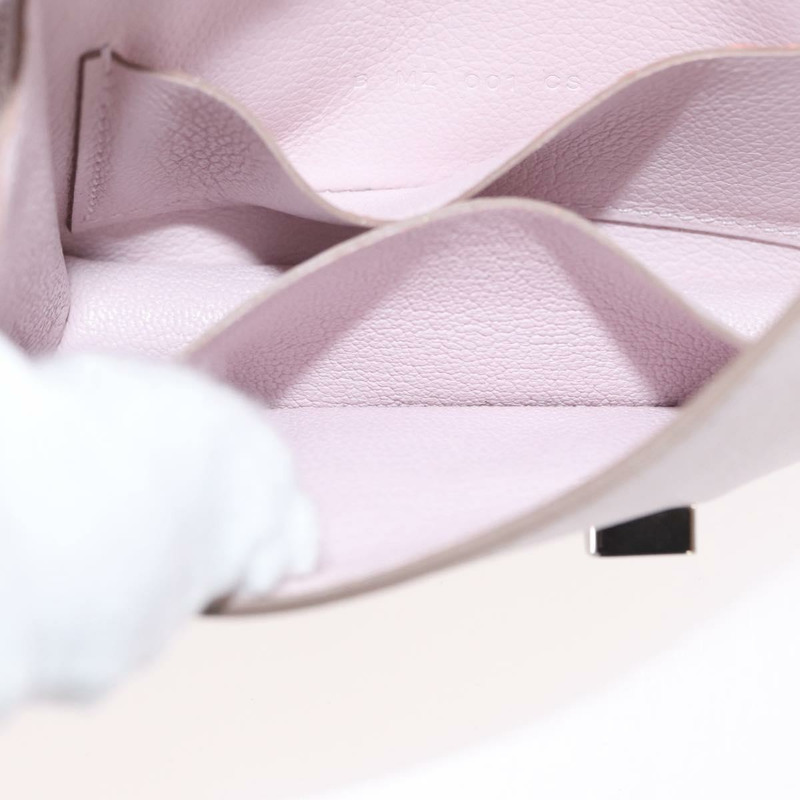 【日本直送】愛馬仕 Constance 超薄皮夾，粉紅銀色真皮，正品編號 172366SM-20