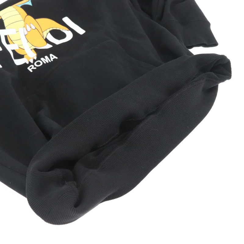【日本直送】FENDI FENDI x FRGMT x POKMON 快龍連帽衫 純棉 黑色 正品 149881SM-7