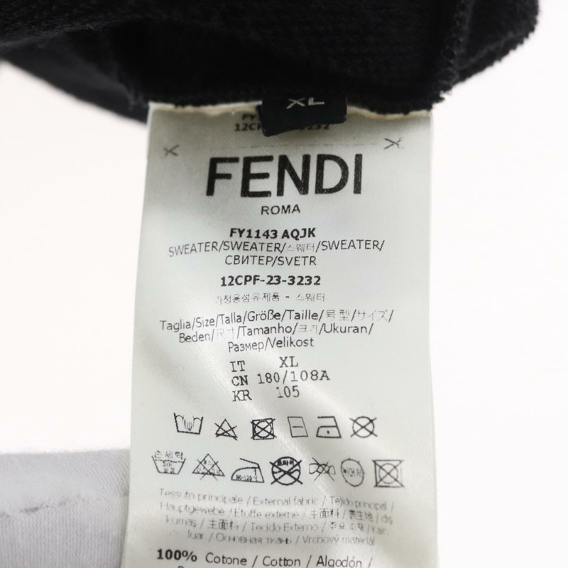 【日本直送】FENDI FENDI x FRGMT x POKMON 快龍連帽衫 純棉 黑色 正品 149881SM-13
