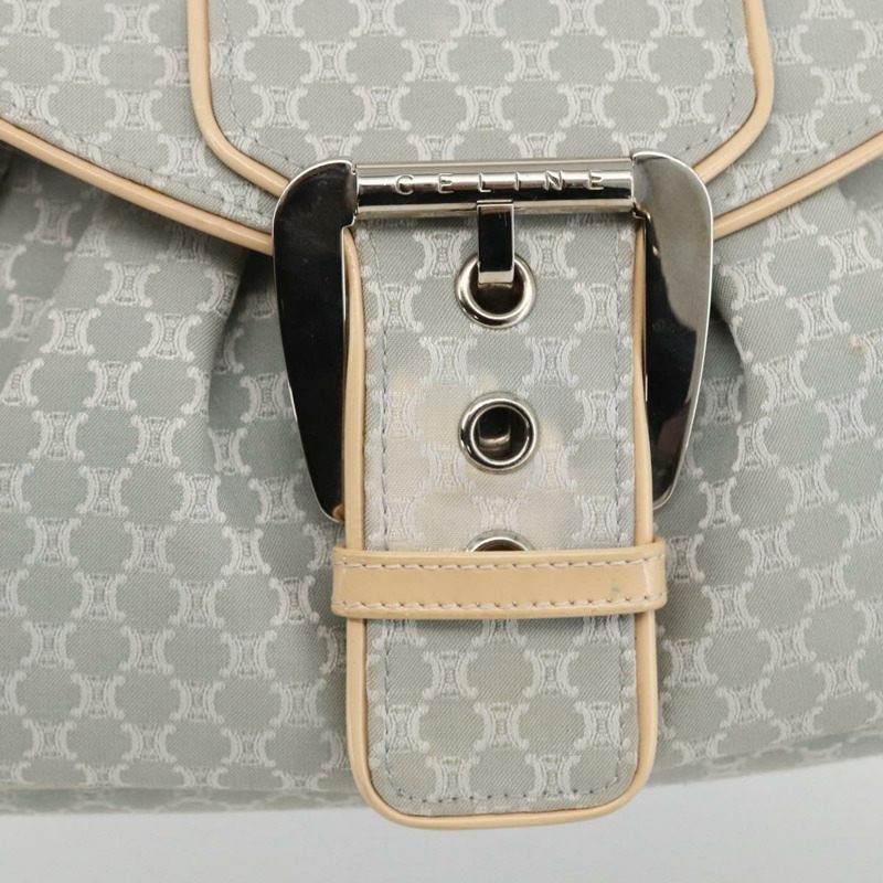 【日本直送】CELINE C Macadam 帆布單肩包 淺藍色 銀色 正品 LNZ508V-12