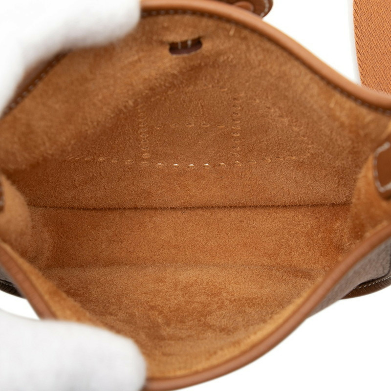 愛馬仕 (Hermes) Evelyne 16 TPM 棕色斜挎單肩包，配銀色五金配件和 Taurillon Clemence 皮革，女士款-3