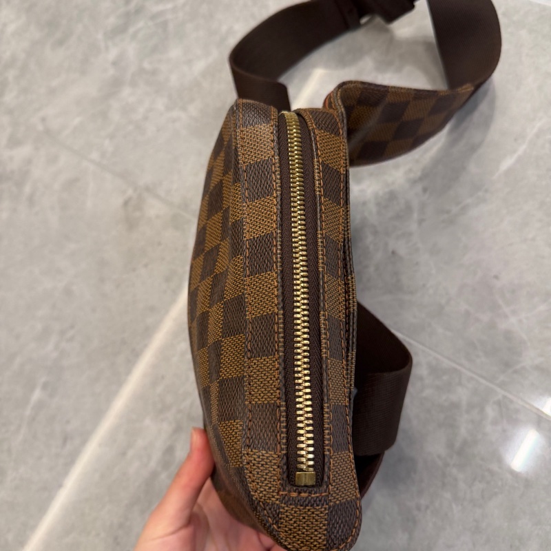 LouisVuitton路易威登 棕色 棋盤格 蛋蛋包 胸包 腰包無附件-2