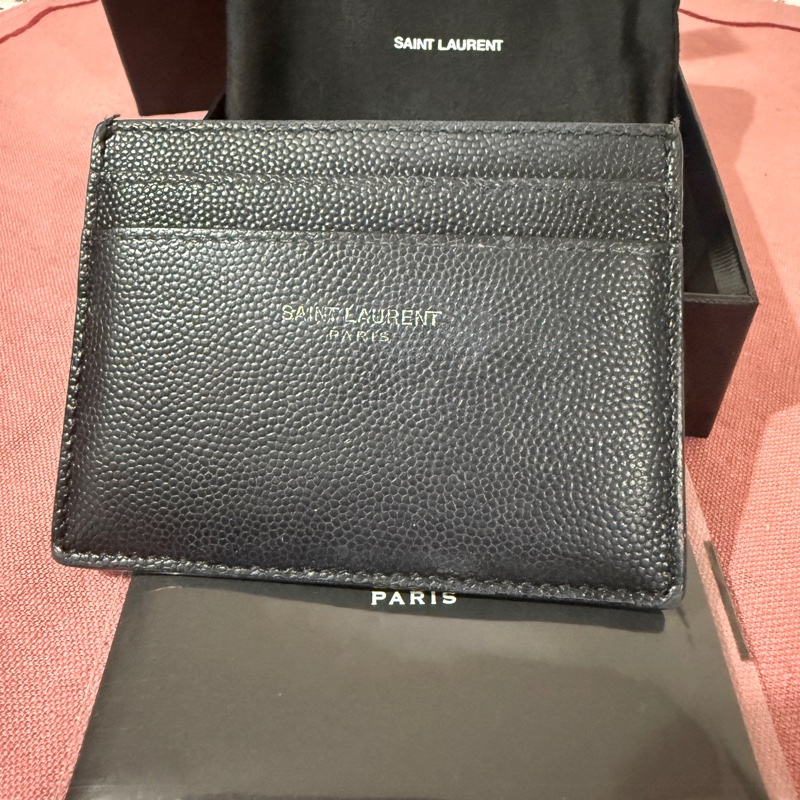 YSL  黑色 卡夾 荔枝皮-6