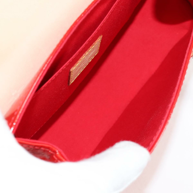 【日本直送】路易威登 Vernis Biscayne Bay PM 肩背包 紅色 M91291 LV Auth 119730V-9