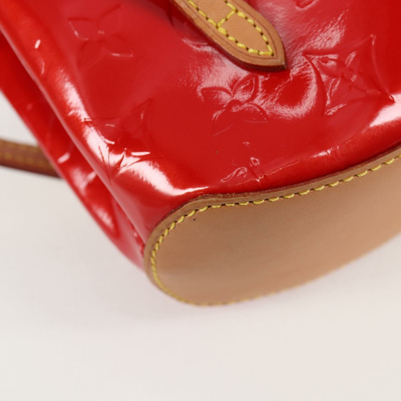 【日本直送】路易威登 Vernis Biscayne Bay PM 肩背包 紅色 M91291 LV Auth 119730V-16