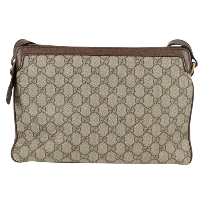 【日本直送】GUCCI GG Supreme Web Sherry Line 單肩包 PVC 米色 金色 523354 正品 am8347V-1