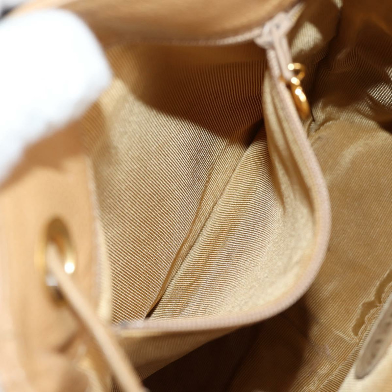 【日本直送】香奈兒肩背包 小牛皮 米色 金色 CC 認證 kk466V-29