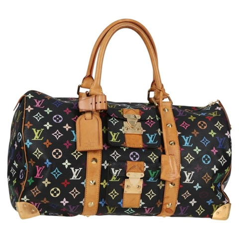 路易威登 Monogram Multicolor Keepall 45 旅行包 黑色 M92640 正品 117676SAV