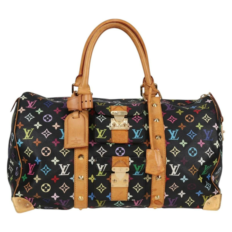 【日本直送】路易威登 Monogram Multicolor Keepall 45 旅行包 黑色 M92640 正品 117676SAV-12