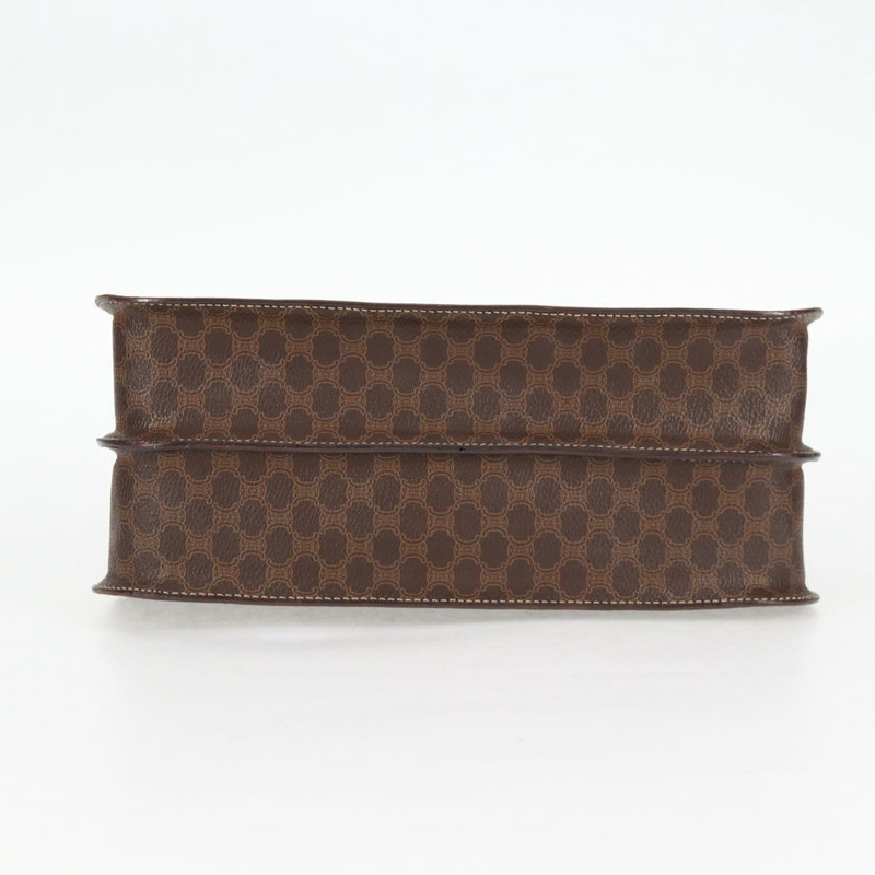 【日本直送】CELINE Circle Macadam帆布手提包 PVC皮革 2way Brown Gold Auth 122270SAV-4