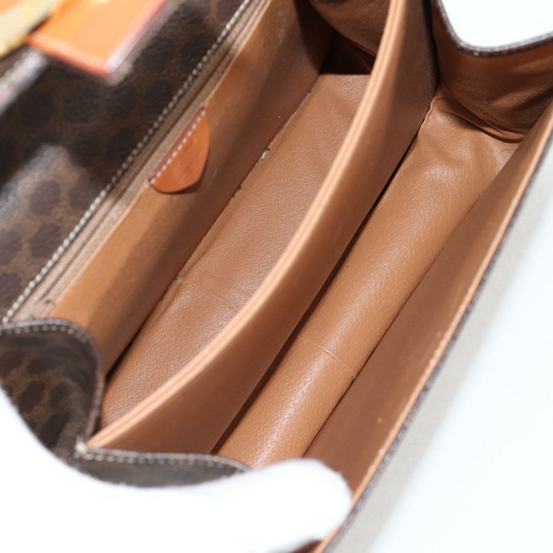 【日本直送】CELINE Circle Macadam帆布手提包 PVC皮革 2way Brown Gold Auth 122270SAV-9