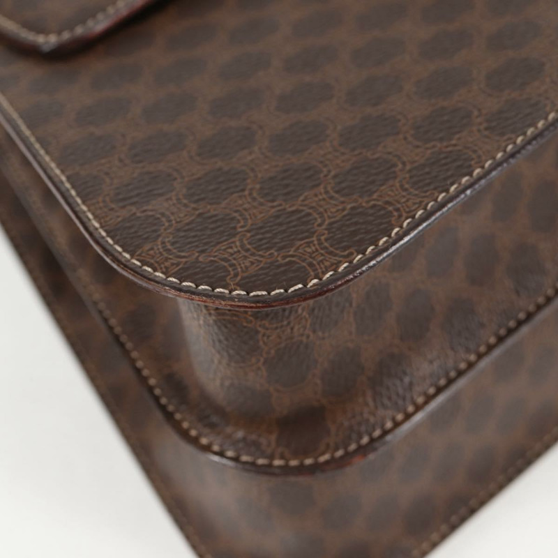 【日本直送】CELINE Circle Macadam帆布手提包 PVC皮革 2way Brown Gold Auth 122270SAV-14