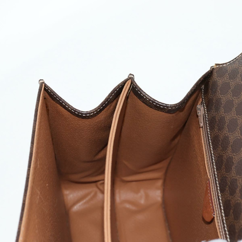 【日本直送】CELINE Circle Macadam帆布手提包 PVC皮革 2way Brown Gold Auth 122270SAV-21