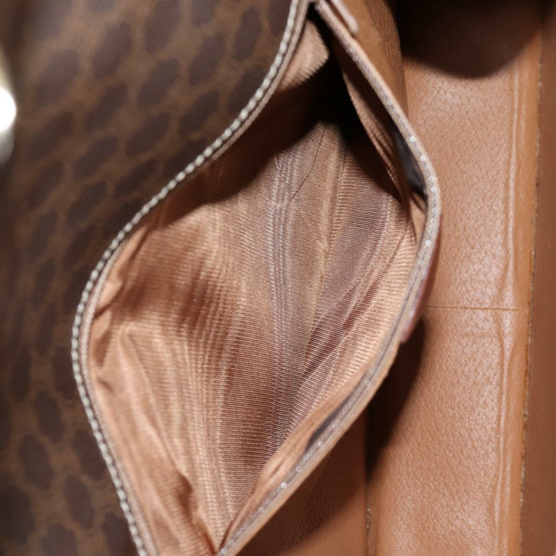 【日本直送】CELINE Circle Macadam帆布手提包 PVC皮革 2way Brown Gold Auth 122270SAV-23